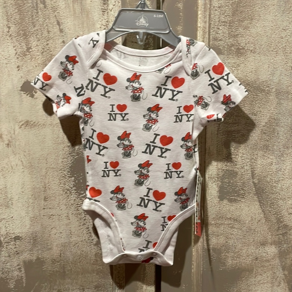 Disney Parks Minnie Mouse I ❤️ NY onesie 6-12 months